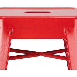 Stołek barowy metalowy Paris 66 czerwony D2.Design