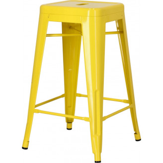 Stołek barowy metalowy Paris 66 żółty D2.Design