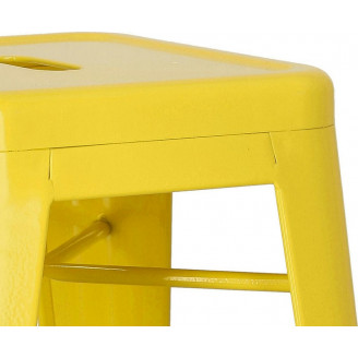 Stołek barowy metalowy Paris 66 żółty D2.Design