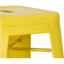 Stołek barowy metalowy Paris 66 żółty D2.Design