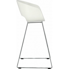 Krzesło barowe plastikowe Shell 79 białe Intesi