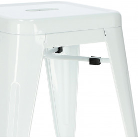 Stylowy Taboret metalowy Paris biały D2.Design do kuchni i przedpokoju. 2