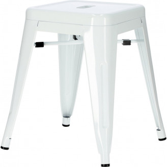 Taboret metalowy Paris biały D2.Design