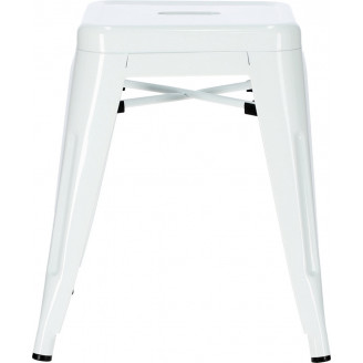 Taboret metalowy Paris biały D2.Design