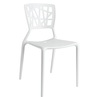 Nowoczesne Krzesło ażurowe z tworzywa Bush białe D2.Design do kuchni, jadalni i salonu.