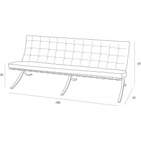 Stylowa Sofa pikowana z ekoskóry BA3 150 biała D2.Design do salonu, poczekalni i kawiarni. 2