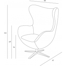 Fotel obrotowy Jajo EcoLeather khaki D2.Design