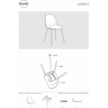 Krzesło z tworzywa Layer IV z tworzywa białe Simplet