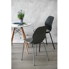 Krzesło z tworzywa Layer IV z tworzywa szare Simplet