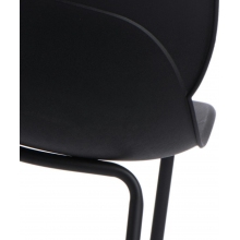 Krzesło z tworzywa Layer IV z tworzywa czarne Simplet
