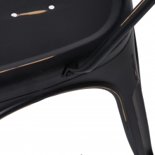 Krzesło metalowe industrialne Paris Antique czarne D2.Design