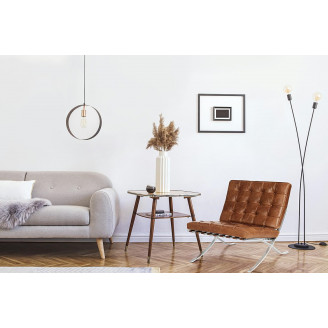 Fotel pikowany skórzany Barcelon Vintage jasny brązowy D2.Design