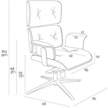 Fotel wypoczynkowy z ekoskóry VIP Exclusive Home czarny D2.Design