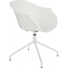 Krzesło biurowe obrotowe Roundy białe Intesi