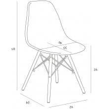 Krzesło przeźroczyste z tworzywa P016 D2.Design