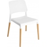 Stylowe Krzesło skandynawskie z tworzywa Cole Białe Intesi do kuchni, salonu i restauracji.