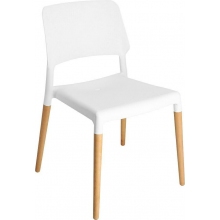 Stylowe Krzesło skandynawskie z tworzywa Cole Białe Intesi do kuchni, salonu i restauracji.