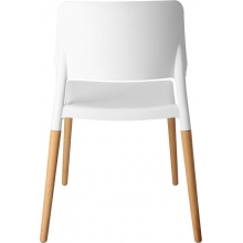 Krzesło skandynawskie z tworzywa Cole Białe Intesi