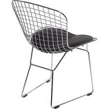 Designerskie Krzesło metalowe Harry chrom/czarny D2.Design do kuchni i jadalni.