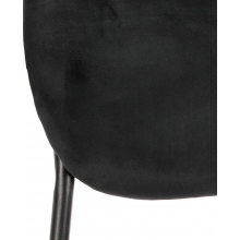 Krzesło welurowe Camile Velvet czarne Intesi