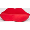 Stylowa Sofa tapicerowana Usta 196 czerwona D2.Design do salonu, poczekalni i kawiarni.