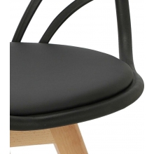 Krzesło ażurowe z podłokietnikami Sirena czarne Intesi