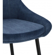 Krzesło sztruksowe Floyd niebieskie Intesi