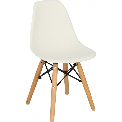 Krzesełko dziecięce JuniorP016 białye/buk D2.Design