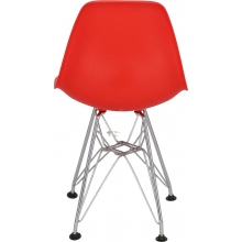 Krzesełko dziecięce JuniorP016 czerwony/chrom D2.Design