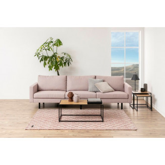 Zestaw stolików kwadratowych loft Seaford dąb/czarny Actona