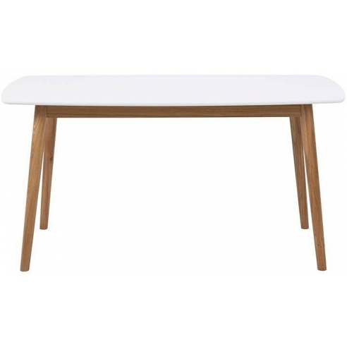 Stół prostokątny skandynawski Nagano 150x80 biały D2.Design do jadalni, kuchni i salonu.