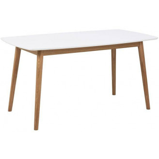 Stół prostokątny skandynawski Nagano 150x80 biały D2.Design do jadalni, kuchni i salonu.