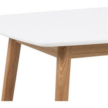 Stół prostokątny skandynawski Nagano 150x80 biały D2.Design do jadalni, kuchni i salonu.