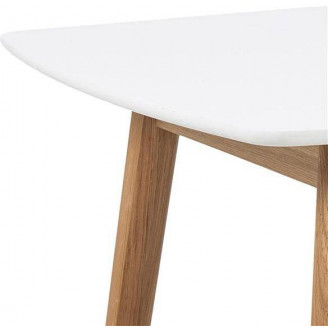 Stół prostokątny skandynawski Nagano 150x80 biały D2.Design do jadalni, kuchni i salonu.