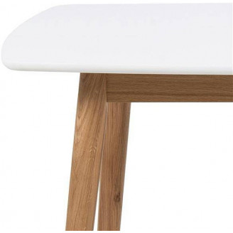Stół prostokątny skandynawski Nagano 150x80 biały D2.Design do jadalni, kuchni i salonu.