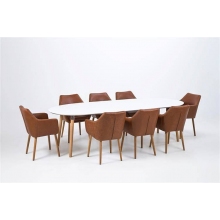 Stół rozkładany Belina 270x100 biały/chrom D2.Design do jadalni, kuchni i salonu.