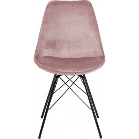 Stylowe Krzesło welurowe Eris VIC różowe Actona do stołu w jadalni. 2