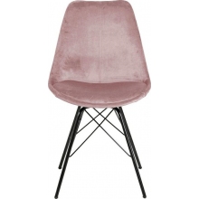 Stylowe Krzesło welurowe Eris VIC różowe Actona do stołu w jadalni.