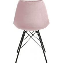 Stylowe Krzesło welurowe Eris VIC różowe Actona do stołu w jadalni.
