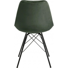 Stylowe Krzesło welurowe Eris VIC zielone Actona do stołu w jadalni.