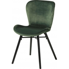 Stylowe Krzesło tapicerowane Batilda VIC zielone Actona do stołu w jadalni.