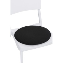 Stylowa Poduszka dekoracyjna na krzesło okrągła czarna D2.Design