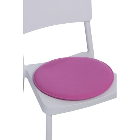 Stylowa Poduszka dekoracyjna na krzesło okrągła różowa D2.Design