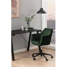 Stylowe Krzesło biurowe welurowe Nora VIC zielone Actona do biura i gabinetu.