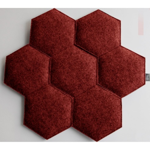 Stylowa Poduszka dekoracyjna na krzesło Plaster czerwony/melanż D2.Design