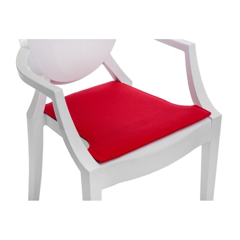 Stylowa Poduszka dekoracyjna na krzesło Royal czerwona D2.Design