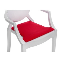 Stylowa Poduszka dekoracyjna na krzesło Royal czerwona D2.Design