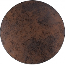 Stolik okrągły szklany Antila 80cm brązowy efekt kamienia/czarny Signal