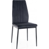 Krzesło welurowe z wysokim oparciem Atom Velvet Bluvel 19 czarny/czarny mat Signal