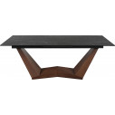 Stół rozkładany z ceramicznym blatem Bonucci 200x98cm czarny nero greco/orzech Signal